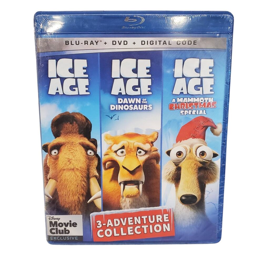 Disney Ice Age 3 Adventure Collection Blu-Ray Digital Code Disney Movie Club